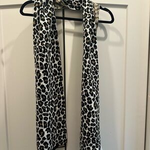 Michael Kors Black and Gold Animal Print Scarf